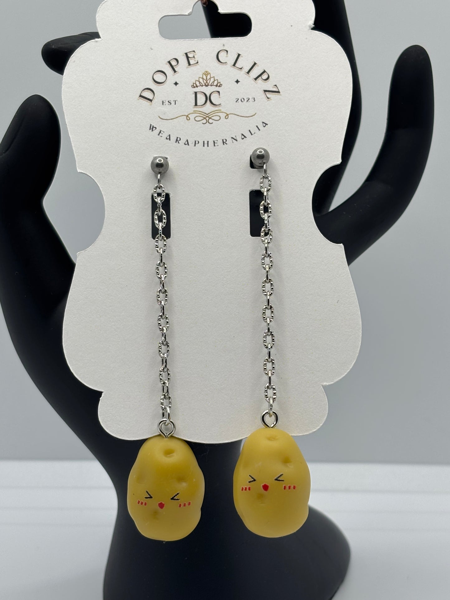 Potato Mood Dangle Earrings | Kawaii Spud Drop Earrings ๐ฅ๐