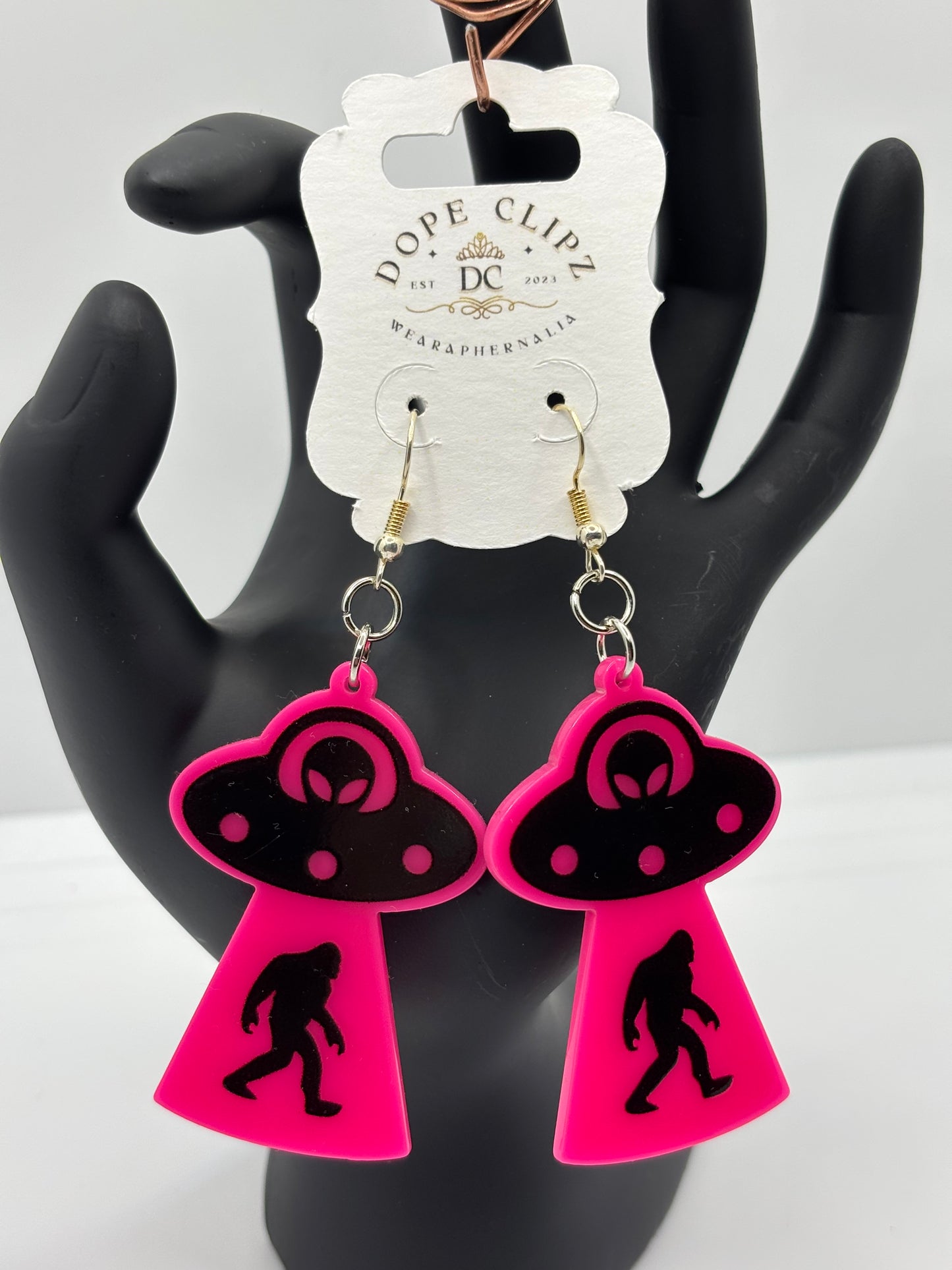 🛸 Squatch Abducted by Drip Earrings 👽