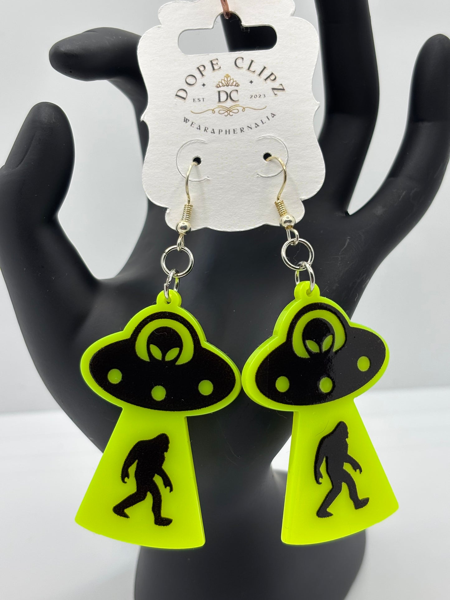 🛸 Squatch Abducted by Drip Earrings 👽