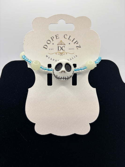 The Pumpkin King’s Glow | Glow-in-the-Dark Skeleton Hidden Clip Bracelet 🎃💀