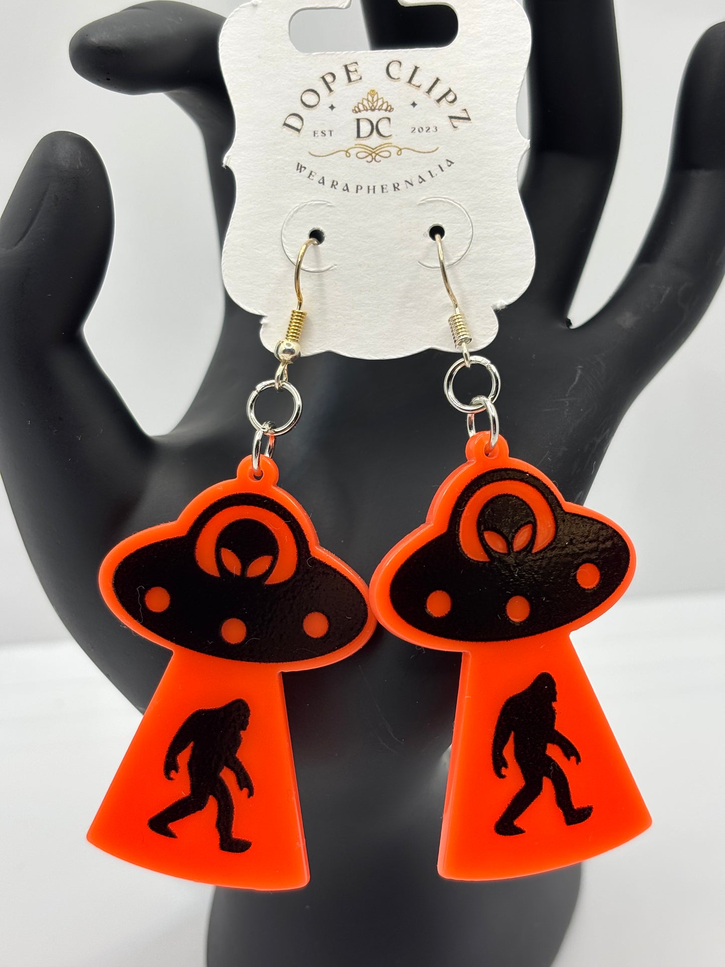 🛸 Squatch Abducted by Drip Earrings 👽